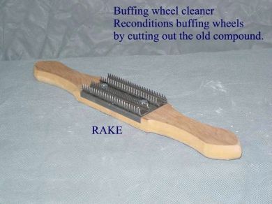 Rake / Cleaner for buffing wheels
